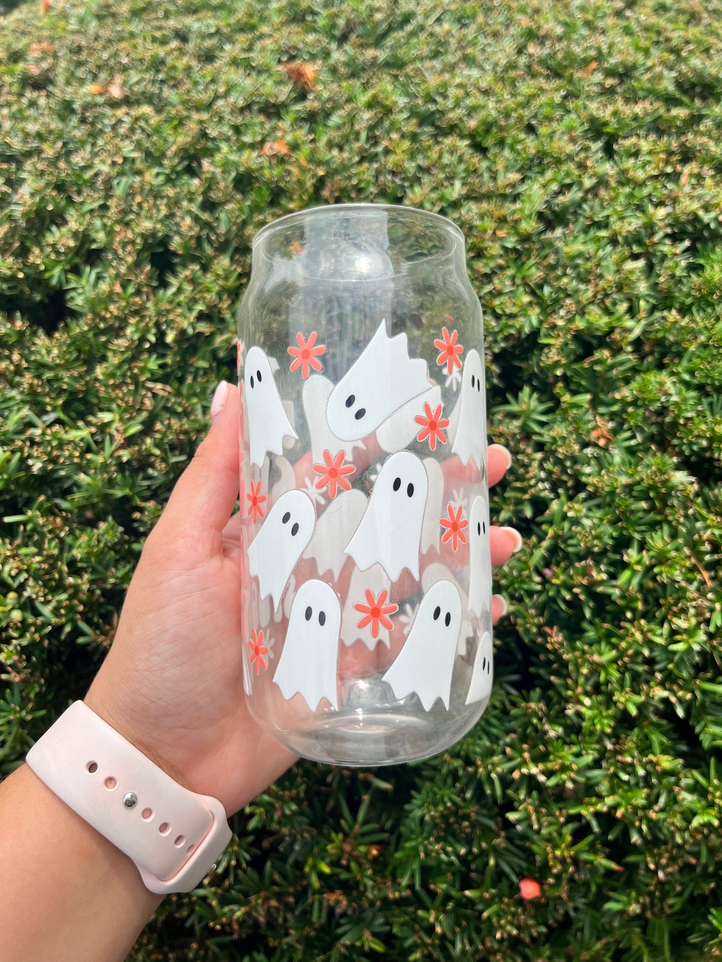 Feeling Cute Kinda Spooky Glass Can Cup