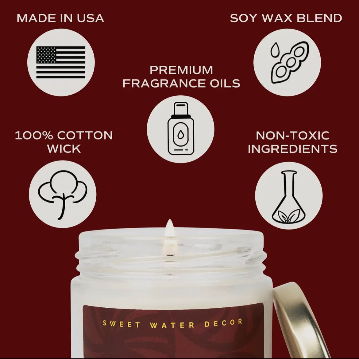Candy Cane and Cocoa Candle