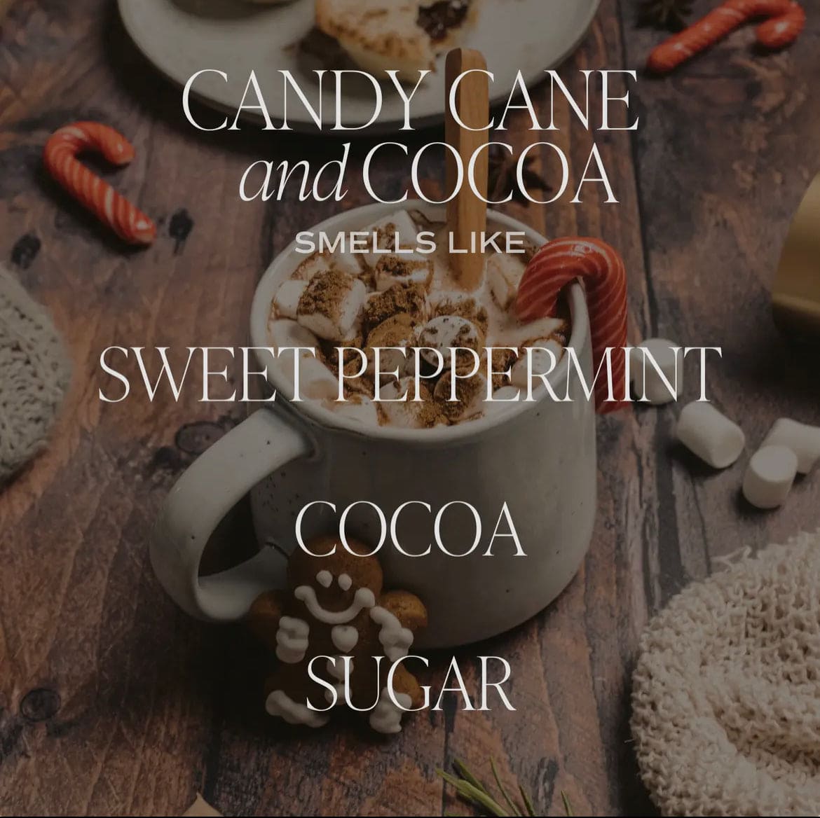 Candy Cane and Cocoa Candle