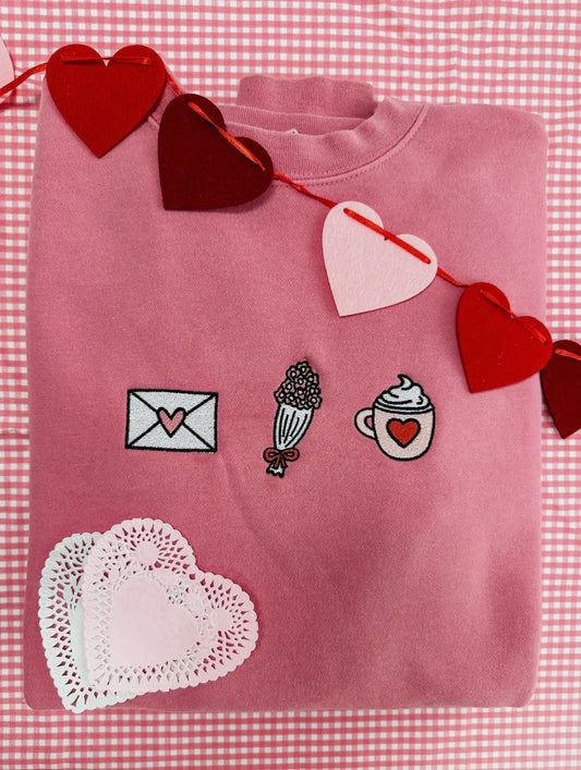 Valentine's Day Embroidered Crewneck
