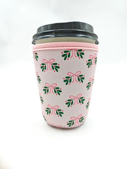 Girlie Mistletoe Coffee Cover Sleeve