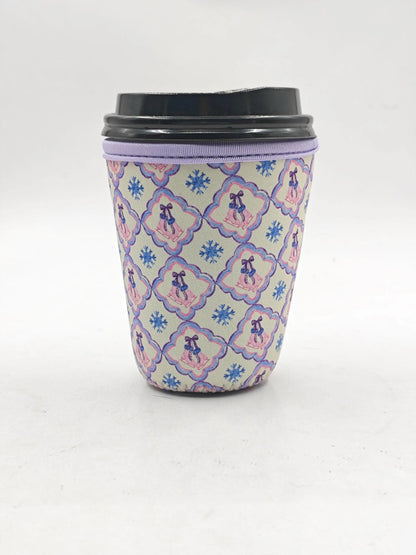 Ice Skates Girlie Coffee Cover Sleeve