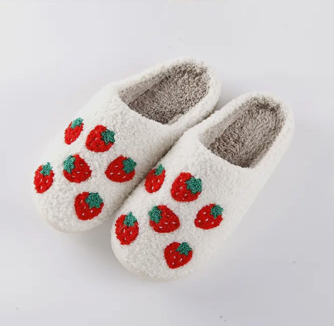 Strawberry Fleece Slippers